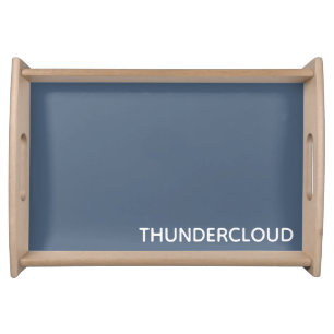 Thundercloud Blue-grey Colour Name Serving Tray