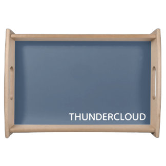 Thundercloud Blue-grey Colour Name Serving Tray
