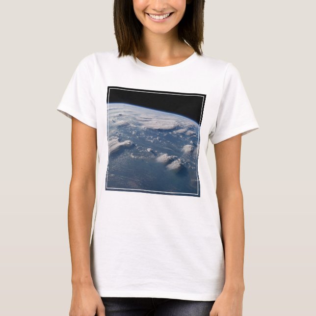 Thunderhead Anvils Of Earth Onto Southern Borneo. T-Shirt (Front)