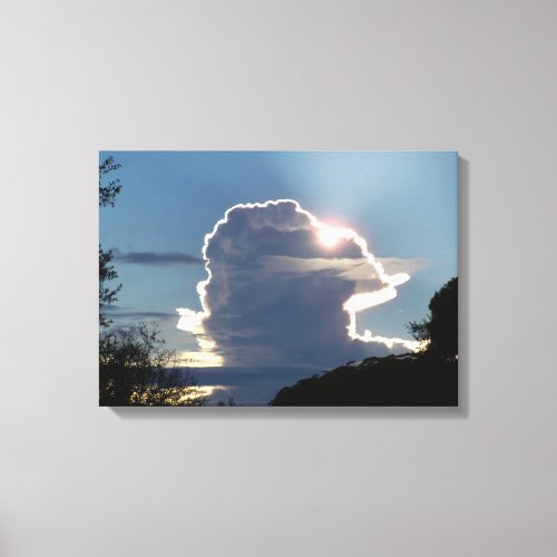 thunderhead cloud blocks the sun canvas print