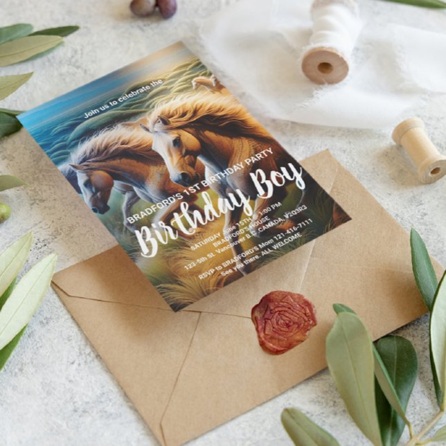 Thundering Hooves: A Herd of Horses in Motion Postcard (Creator Uploaded)