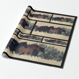 Thundering Mustangs Wrapping Paper
