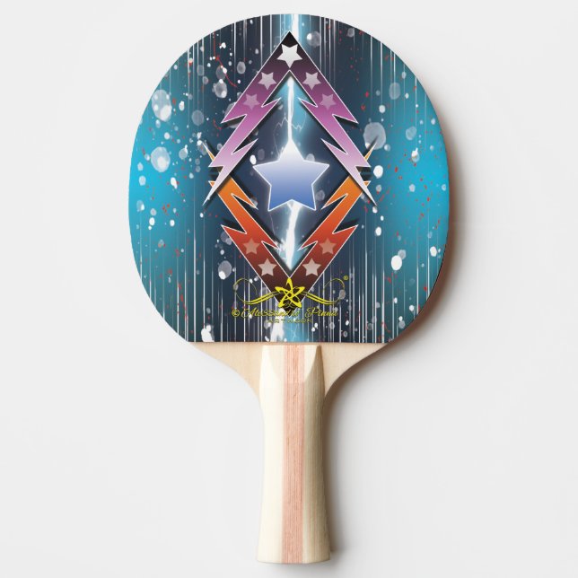 Thundering Stars Ping Pong Paddle (Front)
