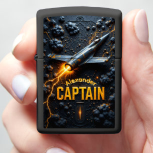 Thunderous Jet's Fiery Night Ascent Gift Zippo Lighter