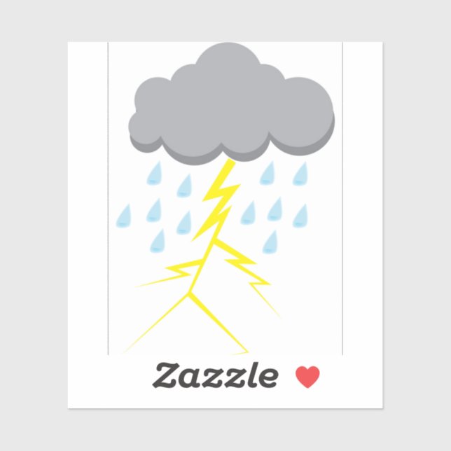 Thunderstorm and Lightning Sticker (Sheet)