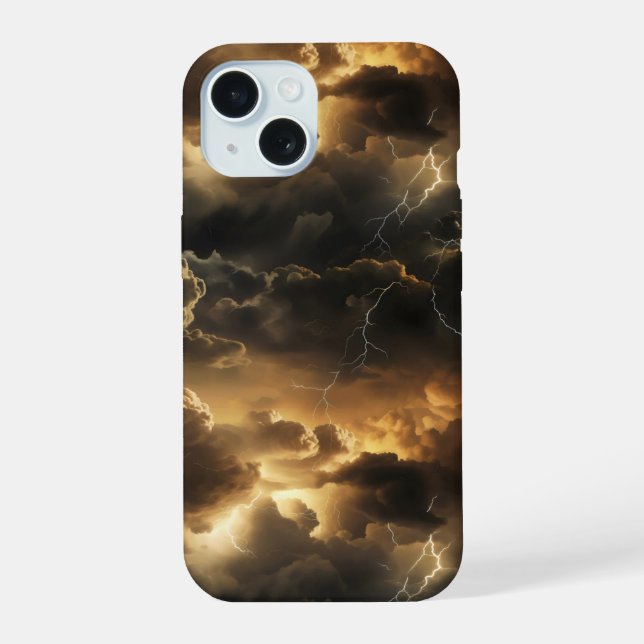 Thunderstorm Clouds Pattern Iphone Case (Back)