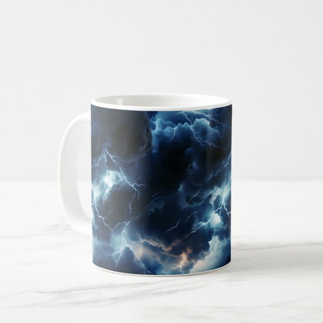Thunderstorm Lighting Pattern Coffee Mug (Front Left)