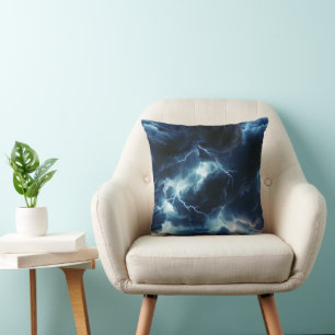 Thunderstorm Lighting Pattern Throw Pillow