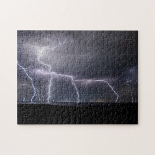 Thunderstorm Lightning Sky Clouds Sea 252 Pieces Jigsaw Puzzle