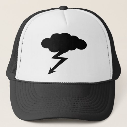 thunderstorm lightning trucker hat