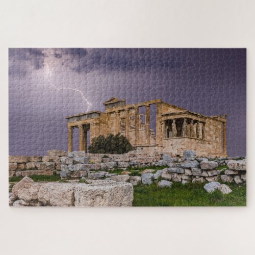 Thunderstorm over Acropolis Athens Greece Europe Jigsaw Puzzle