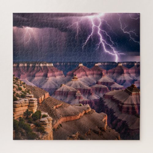 Thunderstorm Over The Grand Canyon Jigsaw Puzzle