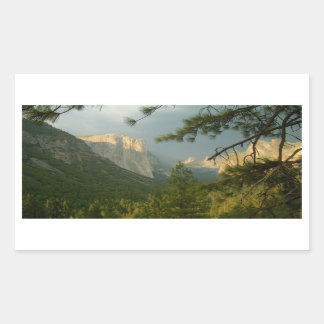Thunderstorm over Yosemite Valley Rectangular Sticker