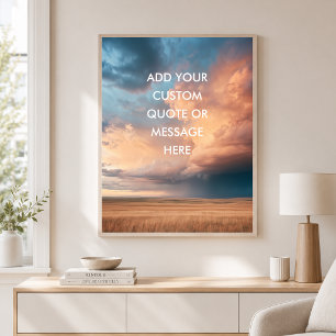 Thunderstorm Prairie - Create Your Own Quate Poster