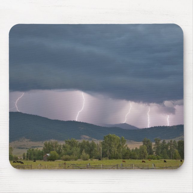 Thunderstorm produced lightning in the Jocko Mouse Pad (Front)