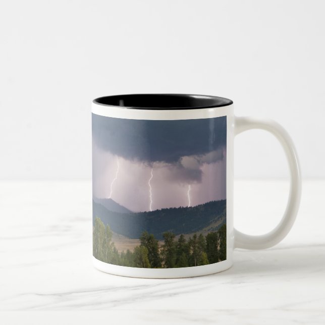 Thunderstorm produced lightning in the Jocko Two-Tone Coffee Mug (Right)
