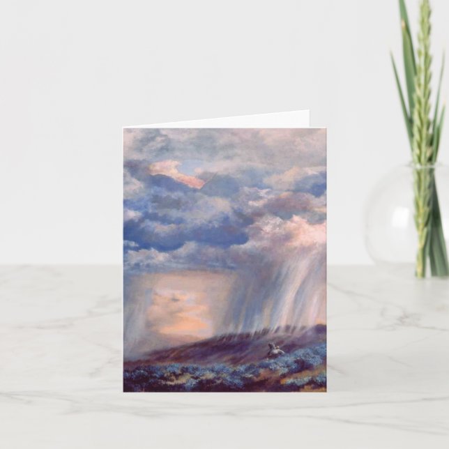 Thunderstorm Quail Color Folded Greeting Card (Front)