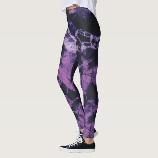 ThunderStorm retro vintage Tie Dye Leggings (Left)
