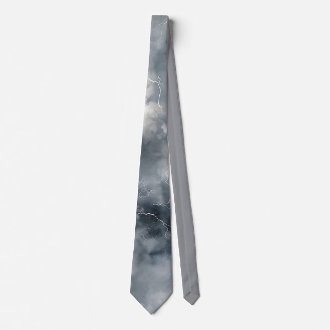 Thunderstorm Tie/tie with lightning Neck Tie (Front)