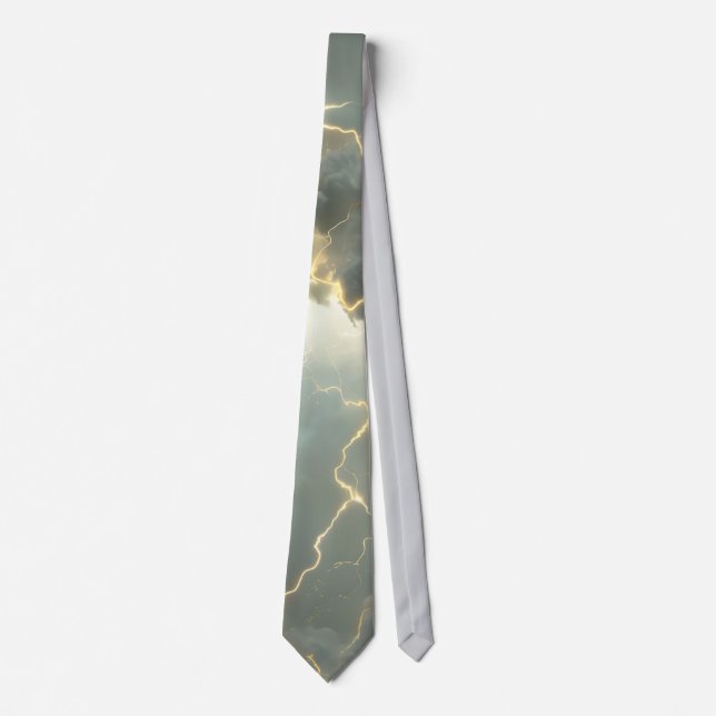 Thunderstorm Tie/tie with lightning Neck Tie (Front)