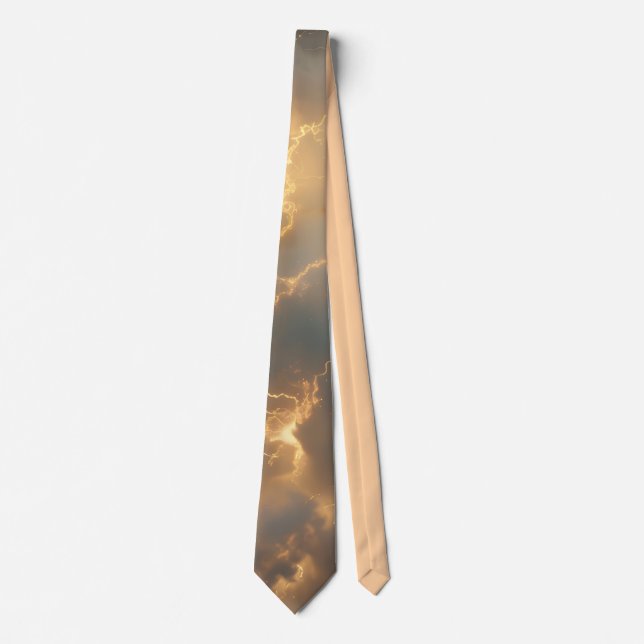 Thunderstorm Tie/tie with lightning Neck Tie (Front)