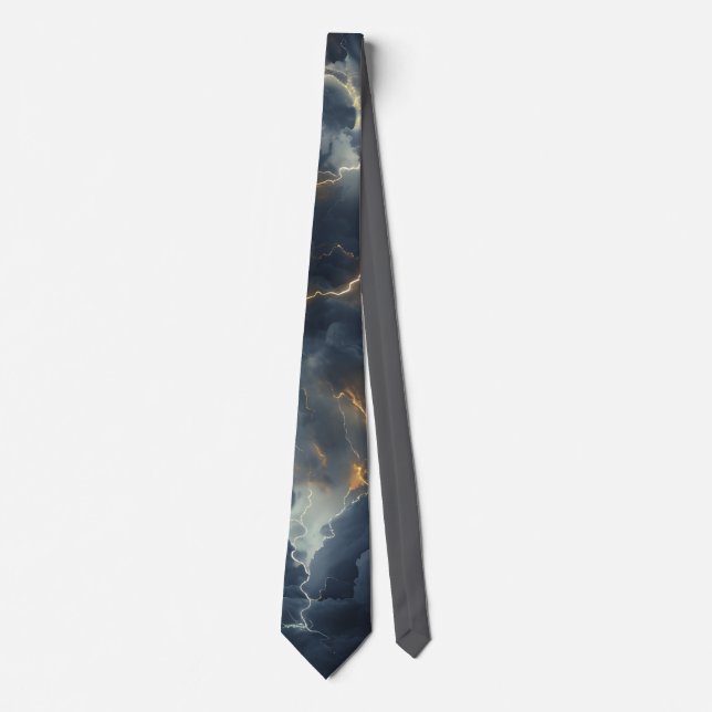 Thunderstorm Tie/tie with lightning Neck Tie (Front)