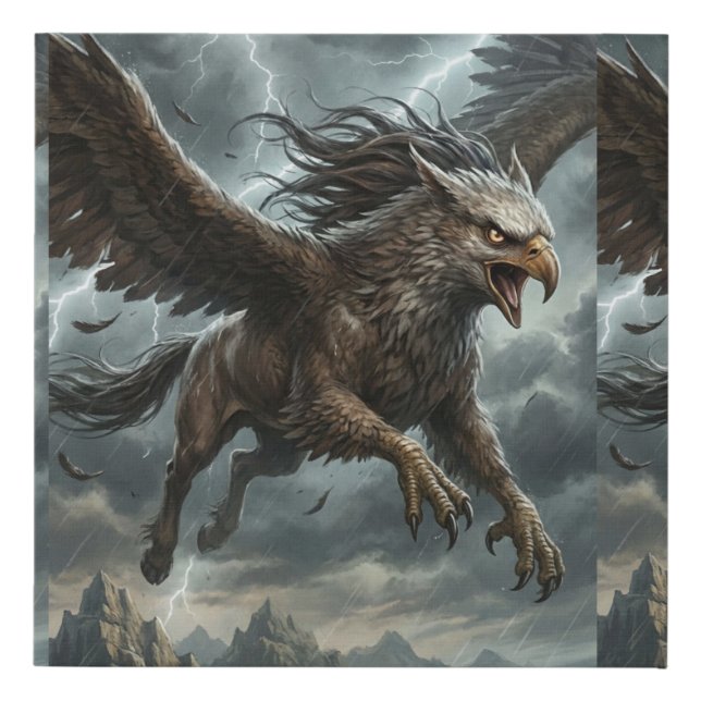 Thunderwing Griffin – Mythical Creature Canvas Wal (Front)