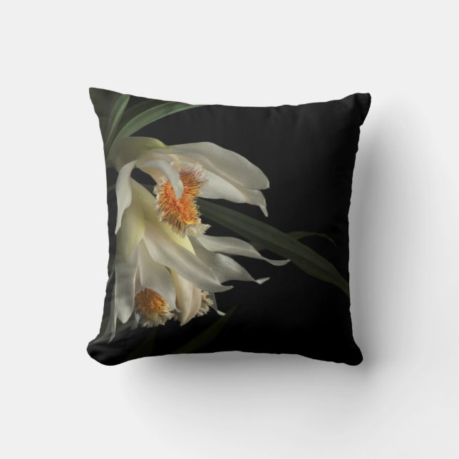 Thunia Marshalliana Throw Pillow (Front)