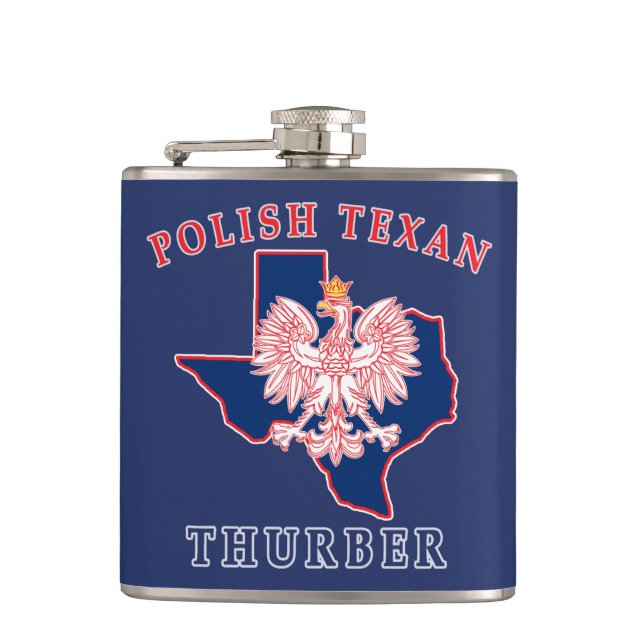 Thurber Polish Texan Flask (Front)