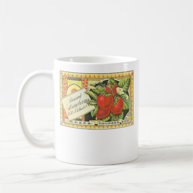Thurber Preserved Strawberries Coffee Mug (Left)