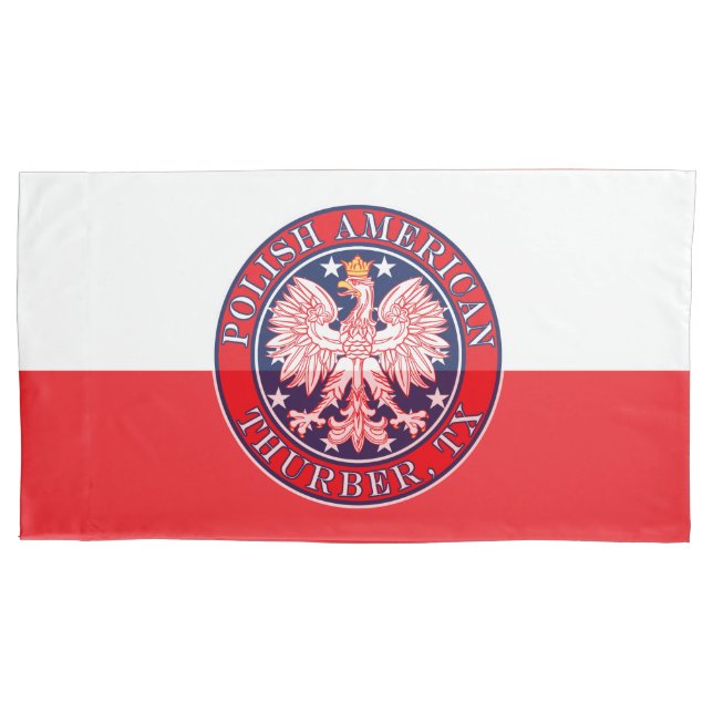 Thurber Texas Polish American Eagle Pillow Case (Front)