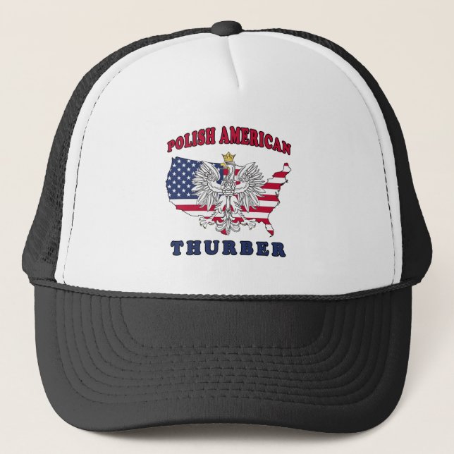Thurber Texas Polish American Trucker Hat (Front)