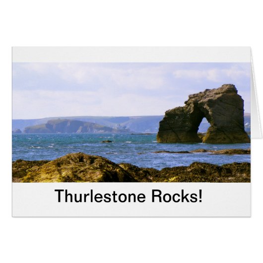 "Thurlestone Rocks!" Devon Gift Cards (Front Horizontal)