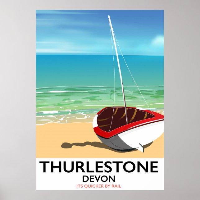 Thurlestone South Devon travel poster (Front)