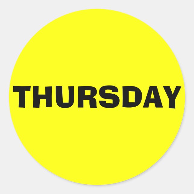 Thursday Ad Lib Yellow Sticker by Janz (Front)
