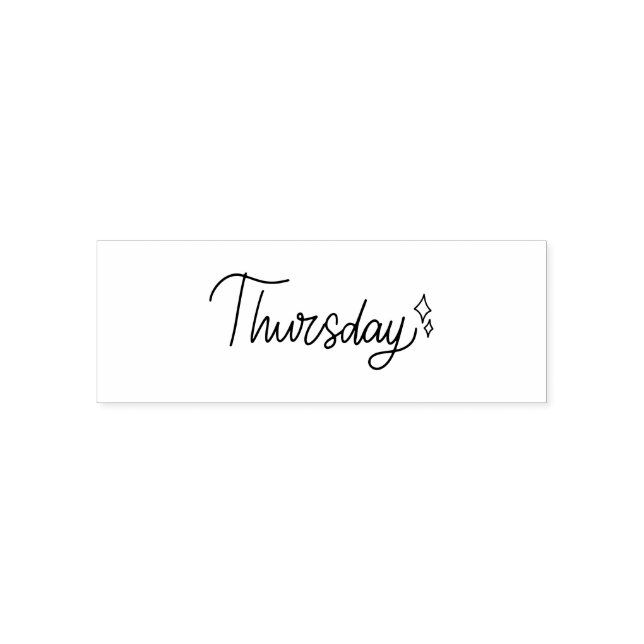 Thursday Weekday Journal Design Self-inking Stamp (Design)