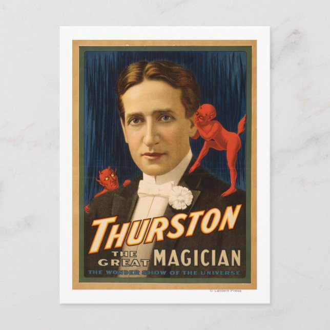 Thurston, Devil telling him secrets Magic 2 Postcard (Front)
