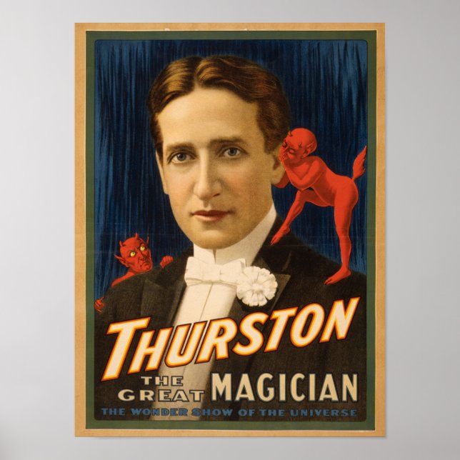 Thurston, Devil telling him secrets Magic Poster (Front)