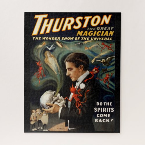 Thurston Famous Victorian Magician Magic Poster Jigsaw Puzzle