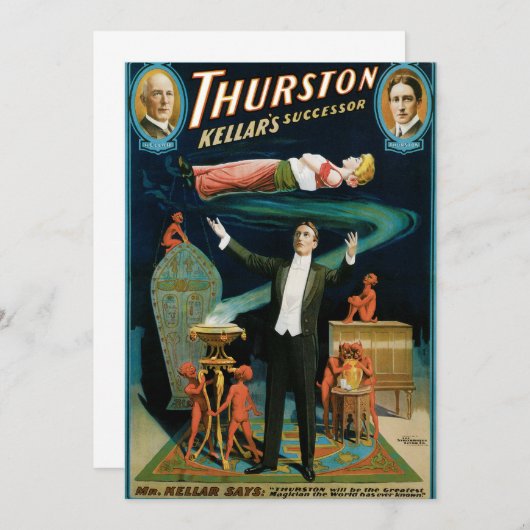 Thurston, Kellers Successor vintage Magician (Front/Back)