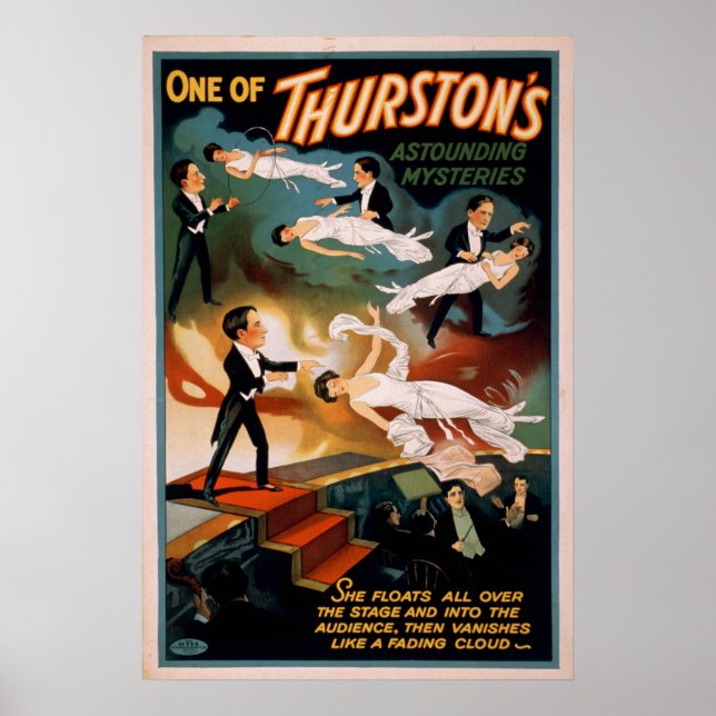 THURSTON Magician Illusionist VAUDEVILLE Poster (Front)