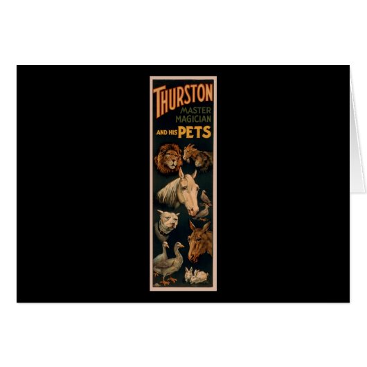 Thurston master magician and his pets cards (Front Horizontal)