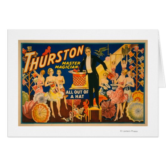 Thurston, Master Magician "Out of a Hat" Magic Cards (Front Horizontal)