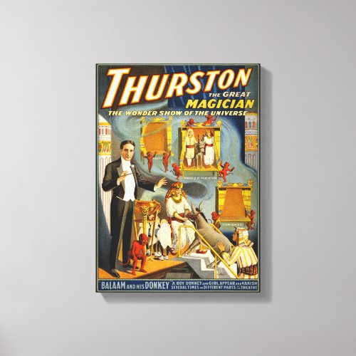 Thurston the great magician 1914 Vintage Poster Canvas Print