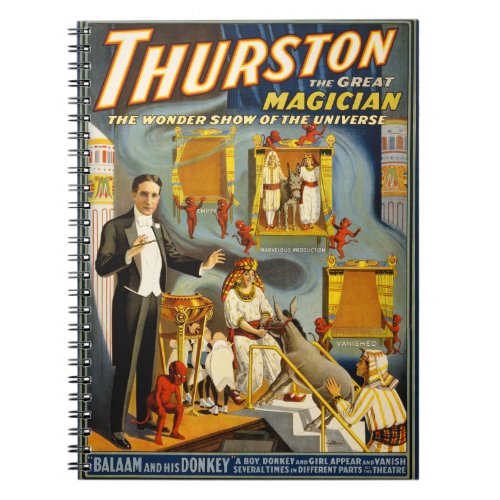 Thurston the great magician 1914 Vintage Poster Notebook