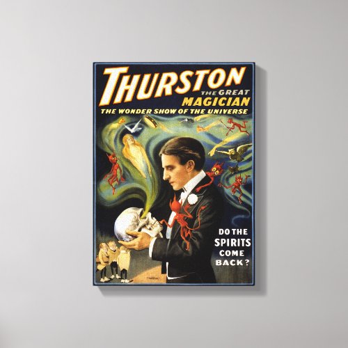 Thurston the great magician 1915 Vintage Poster Canvas Print