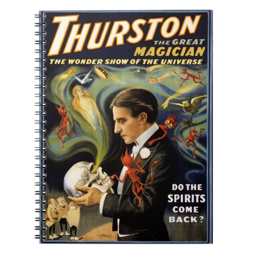 Thurston the great magician 1915 Vintage Poster Notebook