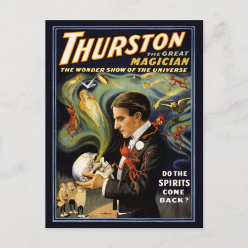 Thurston the great magician 1915 Vintage Poster Postcard