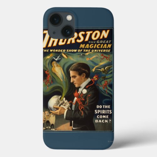 Thurston the Great Magician Holding Skull Magic iPhone 13 Case