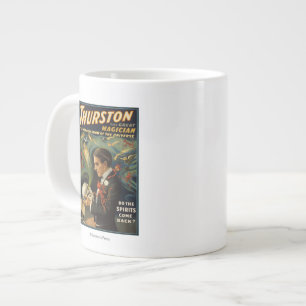 Thurston the Great Magician Holding Skull Magic Giant Coffee Mug